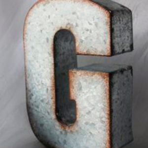 letras metálicas galvanizadas